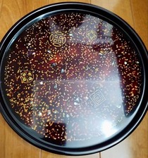 Wakasa Nuri Round Tray Lacquerware 30 cm Diameter Elegant Traditional Craft picture