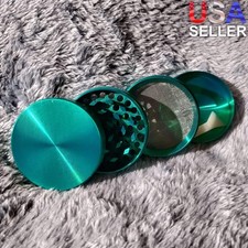 50mm Small Green 4 Piece Tobacco Herb Grinder Portable Metal Travel Size picture