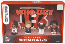 Fisher Price Little People Collector Cincinnati Bengals 4 Figure Set Joe Burrow picture