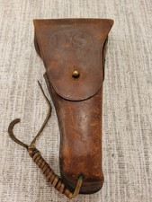 Rare 1916 Rock Island Military Brown Leather M1916 Holster For 1911 Colt .45 WWI picture