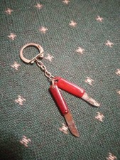 Vintage Mini Keychain Knifes Set Of 2 Novelty Unique Design Very Rare Hong Kong  picture