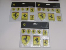 FERRARI OFFICIAL PRODUCT NEW STICKER SET ~ 3 Sets ~ DAMAGED Yellowed READ DESC. picture