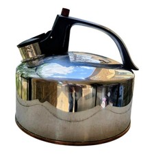 ​Vtg Regal Ware Stainless Steel Copper Bottom Whistling Tea Kettle 2.5 Qt USA picture