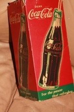 1950'S ORIGINAL COCA COLA BOX WITH LOTS OF ORIGINAL STRAWS HARD TO FIND TODAY picture