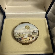 CRUMMLES English Enamel Limited No.372 Trinket Case Oval W/ Original Fitted Box picture