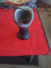 Very Cool Old Vase Slag Glass Freeform Purple Swirl Heavy 5