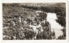 real photo Wanakena NY - Skyview by Dwight Church 1940s postcard RPPC picture