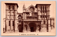 Antique France Postcard BORDEAUX Eglise SainteCroix Church 1910 picture
