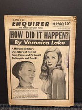 1961 June 11  National Enquirer Newspaper, Veronica Lake, Calamity Jane? (VRN10J picture