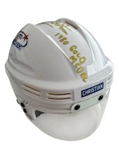 Dave Christian Signed USA Hockey Miracle on Ice White Mini Hockey Helmet picture
