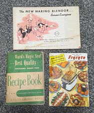 Lot of 3 Vintage Mid-Century Appliance Recipe Books & Manuals 1947-1953 picture