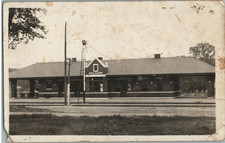 Missouri Pacific Railroad Depot Train Station Clarksville Arkansas c1910 RPPC PC picture