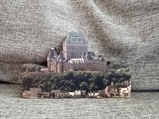 Chateau Frontenac Quebec Canada Scenic Shelf Sitter Wood 3.5x6 picture