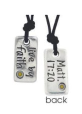 Religious Christian Matthew 17:20 Faith of a Mustard Seed Rope Necklace picture