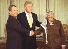 1999 Bill Clinton Ehud Barak & Yasser Arafat at Trilateral Meeting 8x10 photo picture