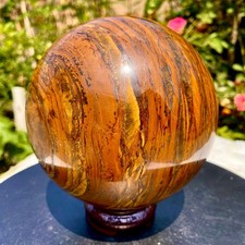 6.2LB  Natural Tiger Eye Stone Crystal Ball Quartz Healing Sphere Décor picture