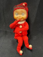 Felt Christmas Vintage Sleeping Elf Plush picture
