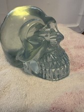 Translucent Human Clear Skull, Resin Crystal Skull, Oddities, Gothic Decor picture