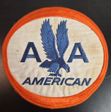 Vintage 1960’s AMERICAN AIRLINES LARGE 7” EMPLOYEE EMBROIDERED UNIFORM PATCH picture