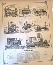 1892 Locomotives Railway Train Cars Sackett Wilhelms Trains Road Double Sided picture