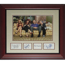 Married With Children TV Poster Deluxe Framed with All Cast Autographs - JSA picture