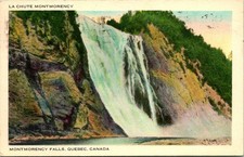 Montmorency Falls Quebec Canada Postcard used 1945 picture