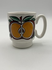 Vintage Pfalzgraff Stackable Cut Apple Ceramic Coffee Mug Cup 282N picture