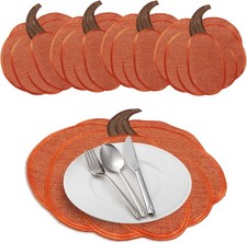 OWENIE Thanksgiving Harvest Pumpkin Placemats 15 x 15 15x15