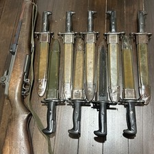 Original M1 Garand bayonet US marked w/ E-US scabbard also fits 1903 1903A3 NICE picture
