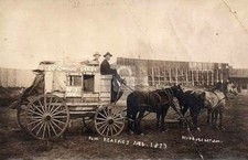 Kearney NE Nebraska Deadwood Stagecoach US Mail 1873 RPPC Photo Postcard COPY picture