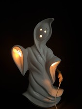Vintage 1970s Ceramic Ghost Halloween 12“ Atlantic Mold Style 1973 Light Works picture