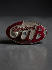 1929-1933 Sanford Cub Fire Truck Radiator Emblem Robbins Mark Rare 3-1/8