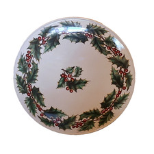 Vintage Spode Holly Berry Round Cake Plate 11.5