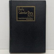 Vtg Daily Calendar Diary 1939 Appointments Memoranda Receipt Book Samuel Ward picture