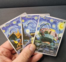 Charizard Blastoise Venusaur Pokemon Van Gogh Style Holo 3 Card Set picture
