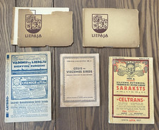 Lot 5 Vintage Latvian Travel Guides Liepaja Cesis Kurzeme Riga 1930s-1939 Map picture