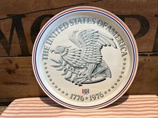 Vintage PEPSI Round Tin Tray 1776 - 1976 Bicentennial Eagle picture