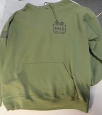 DISCONTINUED ARMY HHD 759TH MP BATTALION WATCHMEN OD GREEN THERMAL HOODIE LARGE picture