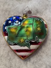 Christopher Radko Prototype Tri State Louisiana, Mississippi,  Alabama Ornament  picture