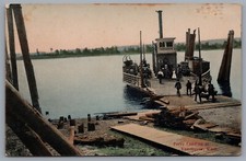 c 1910 Vancouver, Washington Ferry Landing Steamboat Steamer Antique Postcard picture