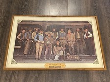 Vintage Bianchi Leather Wild Bunch Advertising Poster Framed Sign 34x22” picture
