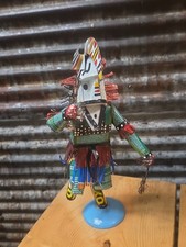 African Recycled Metal Can Contemporary Art Sculpture Figure Masked Dancer picture