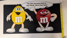 VTG M&M Store Cardboard Cutout  28x15 