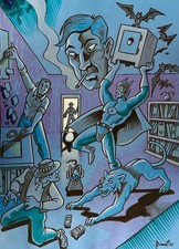 THE BOSS    MIKE BENNETT'S  ORIGINAL  ART   (2026) 2/8/26 CP picture