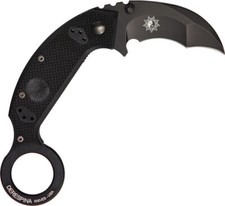 Fox Derespina Black G10 Handle N690Co Stainless Karambit Folding Knife 590 picture