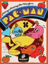 1980 Pac-Man 12x16 Poster Iconic Pop Culture Vintage Video Game By Midway Namco picture