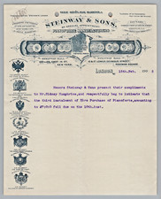 1905 Steinway & Sons Pianos London Letter Payment Request picture