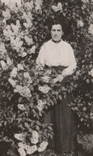 Woman Beautiful Garden Flowers RPPC People Postcard Floral Plants picture