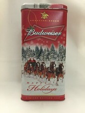 2007 Limited Edition Budweiser Happy Holiday Aluminum Bottles Coasters Set picture