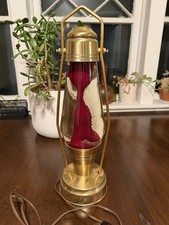 Vtg 1970s Lava Coachlite Lava Lite Model6000 Lantern Lava Lamp Brass Working MCM picture